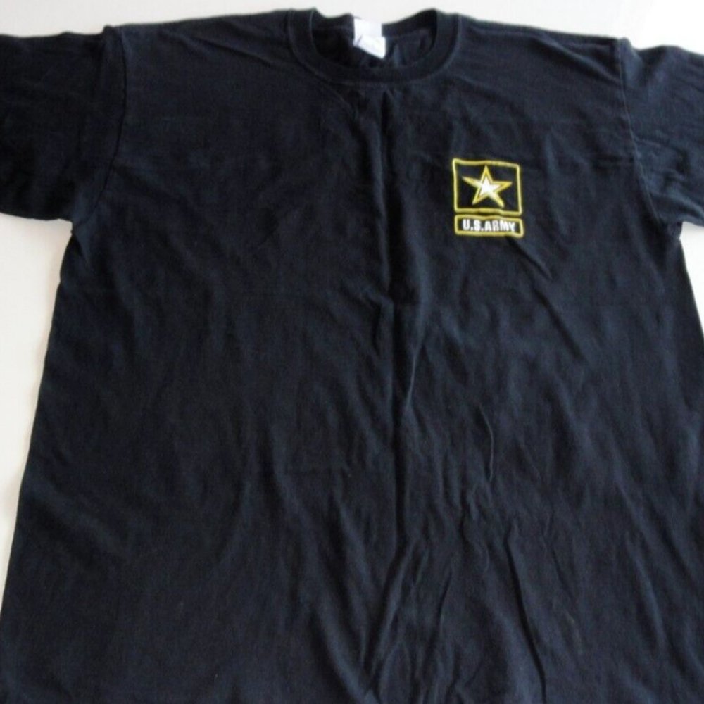 szX-LARGE U.S. ARMY RESERVES BLACK T-SHIRT DISC RECRUIT DEP MEPS SHIRT LD 2115